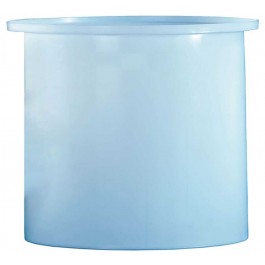 440 Gallon PE Chem-Tainer White Cylindrical Open Top Tank