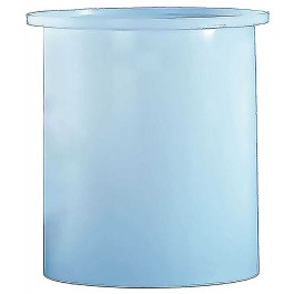 500 Gallon PE Chem-Tainer White Cylindrical Open Top Tank