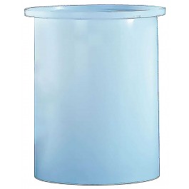 700 Gallon PE Chem-Tainer White Cylindrical Open Top Tank