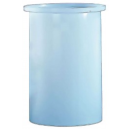 1100 Gallon PE Chem-Tainer White Cylindrical Open Top Tank