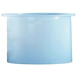 675 Gallon PE Chem-Tainer White Cylindrical Open Top Tank