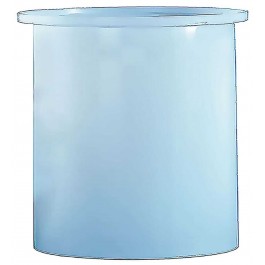 1000 Gallon PE Chem-Tainer White Cylindrical Open Top Tank