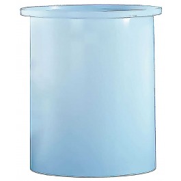 1250 Gallon PE Chem-Tainer White Cylindrical Open Top Tank