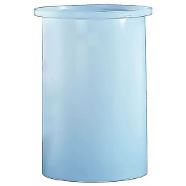 800 Gallon PE Chem-Tainer White Cylindrical Open Top Tank