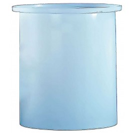 1500 Gallon PE Chem-Tainer White Cylindrical Open Top Tank
