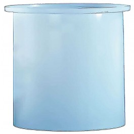 1850 Gallon PE Chem-Tainer White Cylindrical Open Top Tank