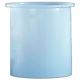 2000 Gallon PE Chem-Tainer White Cylindrical Open Top Tank