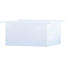 7 Gallon PE Chem-Tainer White Rectangular Open Top Tank