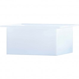 30 Gallon PE Chem-Tainer White Rectangular Open Top Tank