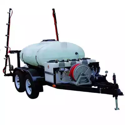 300 gallon water trailer with sprayer boom arms