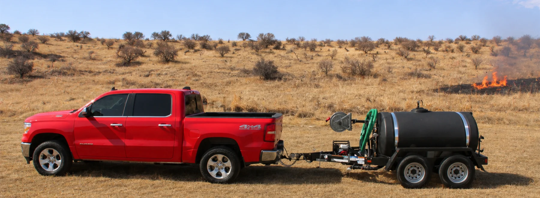 Ranch and rural fire readiness water trailer