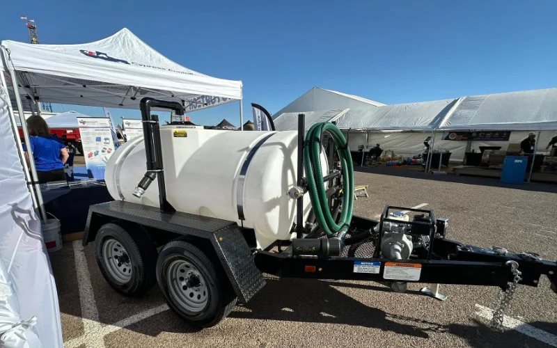 550 gallon water trailer in public event