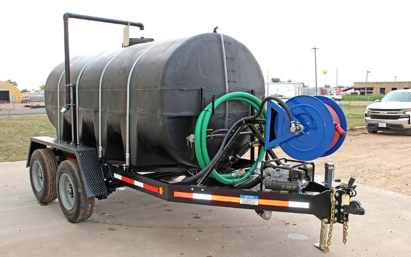 2,010 gallon high pressure water wagon for jobsite dust control