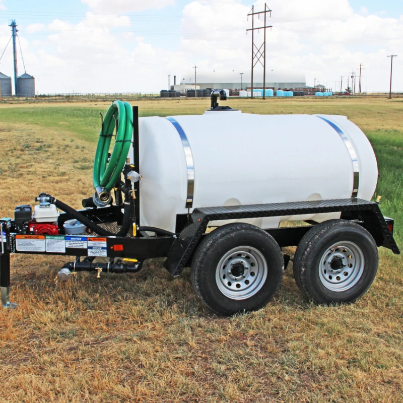 550 gallon DOT water trailer, side view