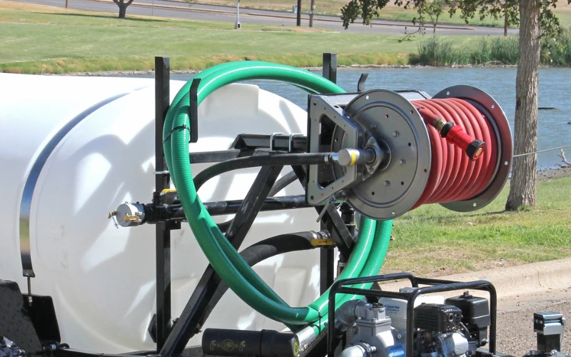 Fire trailer hose reel