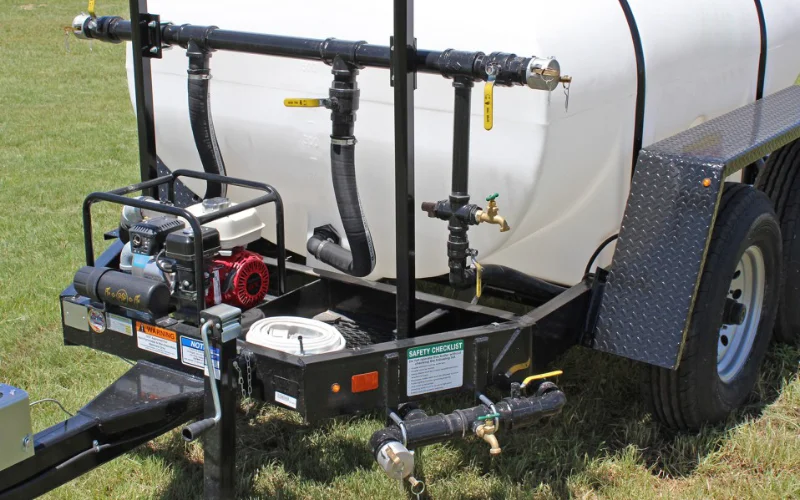 Fire Ranger water trailer pump and hose configurations