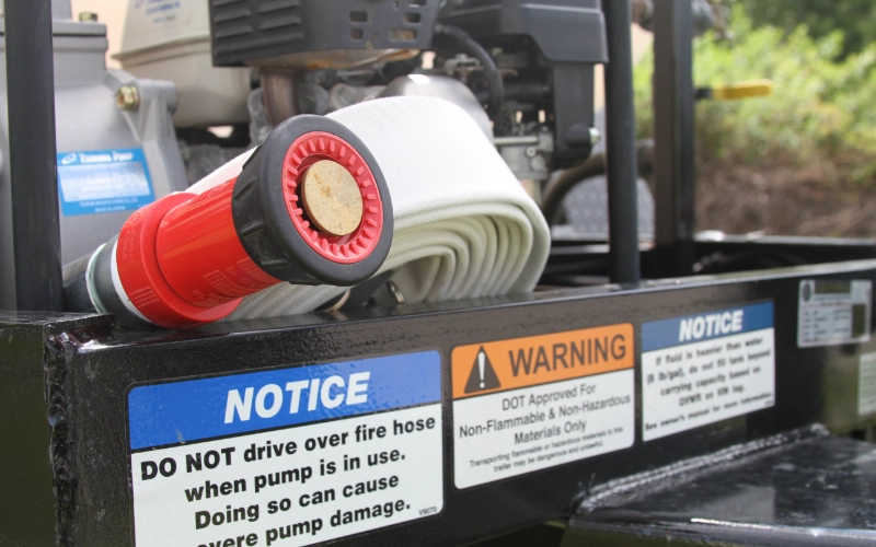 Fire trailer nozzle