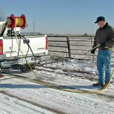 Deicer Sprayer for Melting Ice on Roadways