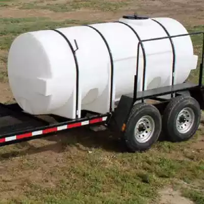 large horizontal plastic tanks