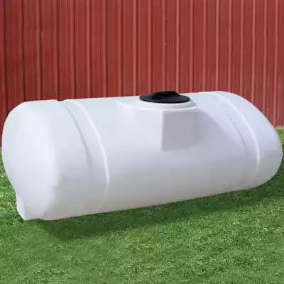 White ellipical poly tank