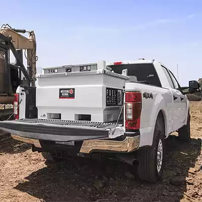 FuelCube Type S in the back of a pickup truck.