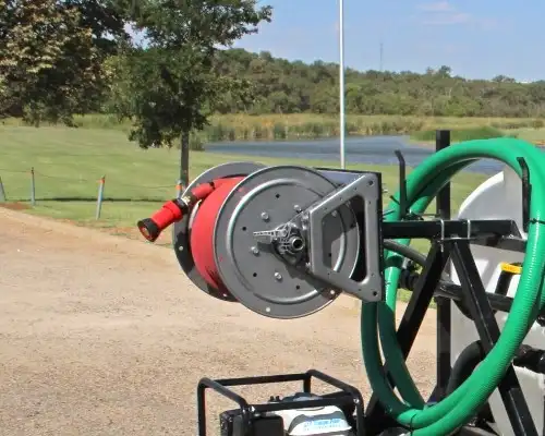Hose reels for trailers