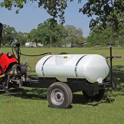 Back of a 300 gallon pasture sprayer