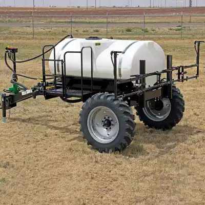 Back of a pasture sprayer