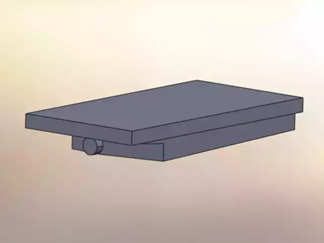 Marine recessed end dump holding tank with rails