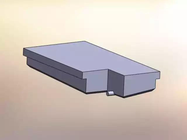 Marine recessed side dump holding tank
