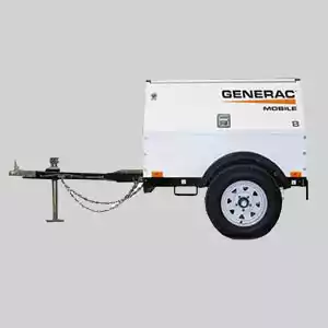Mobile Generac generator trailer