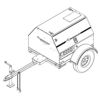 Sketch of a Portable diesel generator for sale