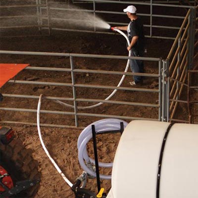 Arena Dust Control Hose Application